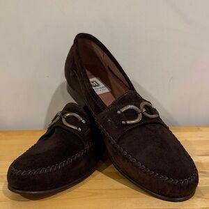 Bruno Magli Dark Brown Suede Loafers - PAGANO
